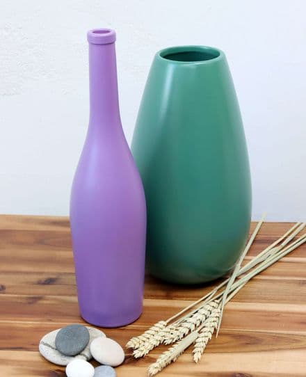 Contemporary Tall Glass Vase in Lavender