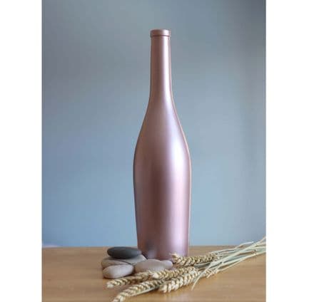 Contemporary Tall Glass Vase in Rose Gold