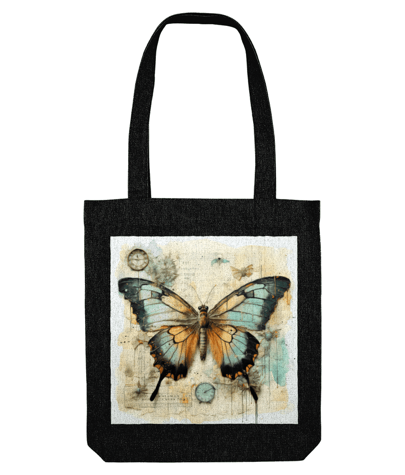 Cotton Tote bag with Vintage Butterfly Design