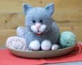 Cute Grey Cat Soft Toy