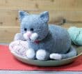 Cute Grey Cat Soft Toy