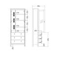 Display Cabinet with Glass Doors in Oak