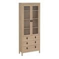 Display Cabinet with Glass Doors in Oak