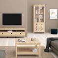 Display Cabinet with Glass Doors in Oak