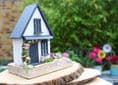 Fairy Hill Cottage Wooden House Ornament