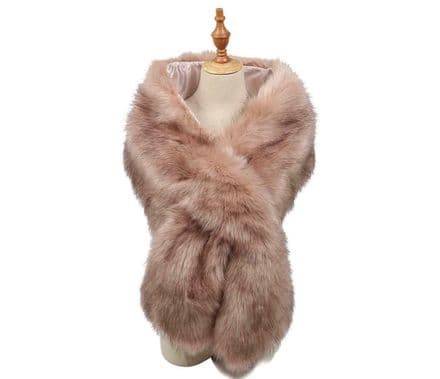 Faux Fur Women's wrap style shawl