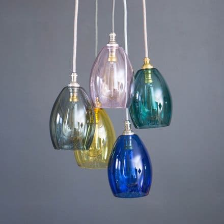 Five Glass Cluster Pendant Light
