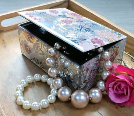 Floral Mirrored Jewellery Box