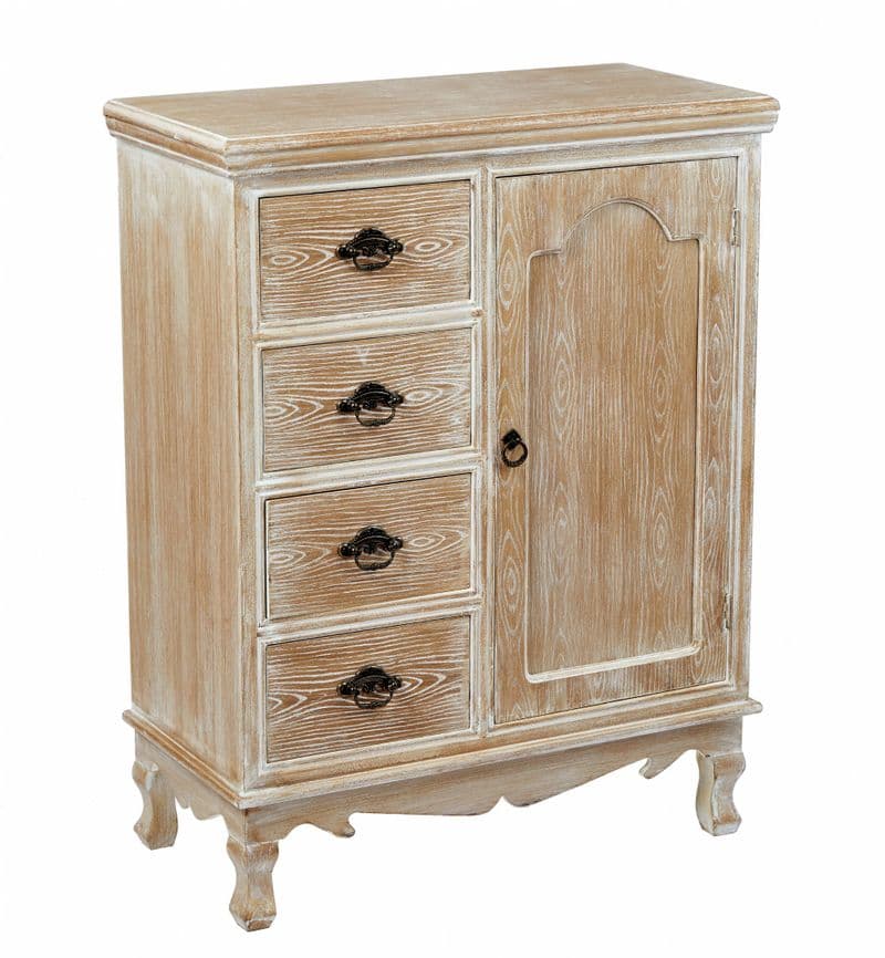 French style rustic oak small sideboard