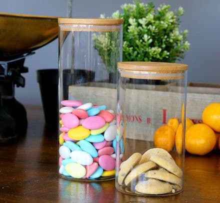 Glass Canister with Bamboo Lid