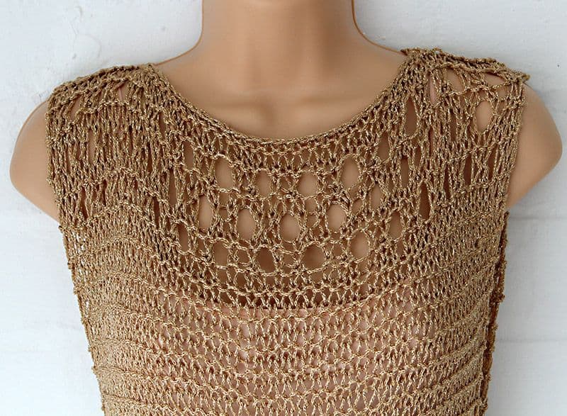 Gold knitted top