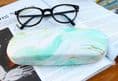 Green Marble  Hard Glasses Case