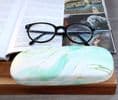 Green Marble  Hard Glasses Case