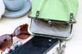 Green Suede look Hand Bag