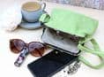 Green Suede look Hand Bag