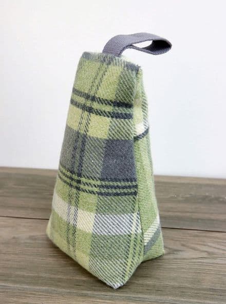 Green Tartan Door Stop