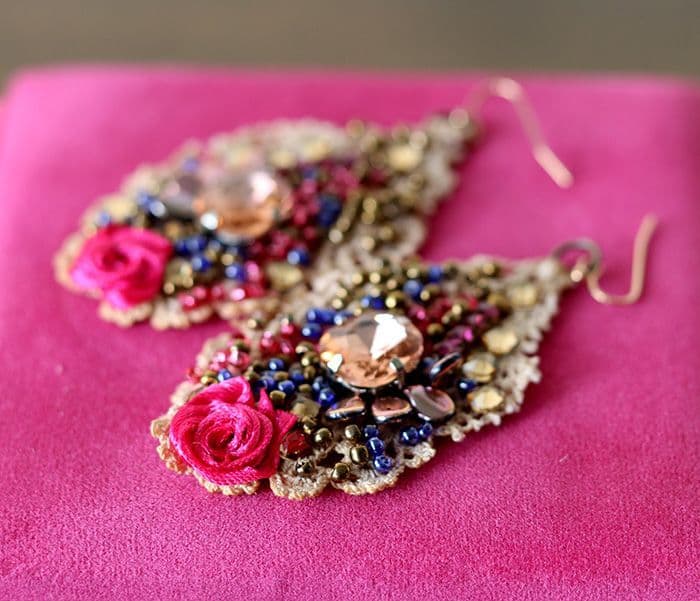 Gypsy Lace beaded boho earrings