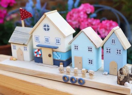 Harbour Cottages Wooden Ornament