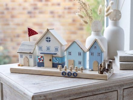 Harbour Cottages Wooden Ornament