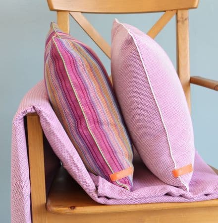 Herringbone Cushion Cover in Orchid Pink