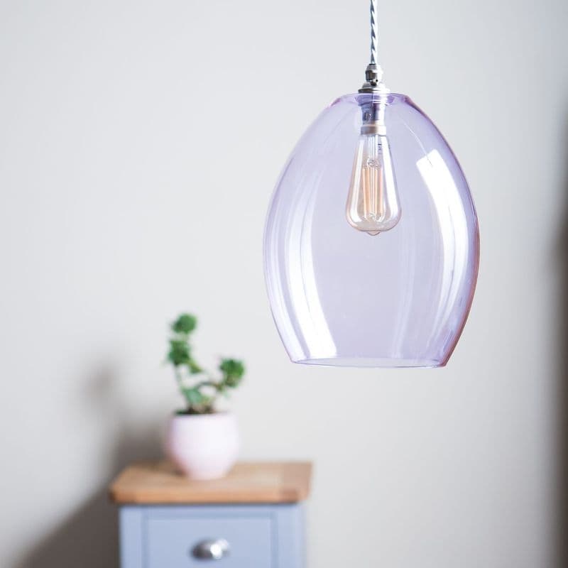 Lilac Glass Pendant Light