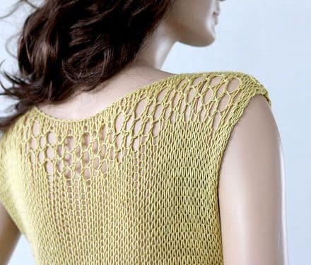 Loose knit Bamboo Yarn Summer Top in Pistachio Green