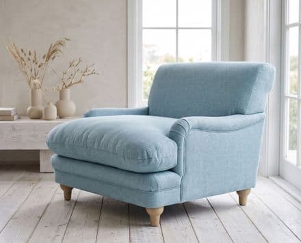Luxurious Plumpton Armchair in Duck Egg Blue