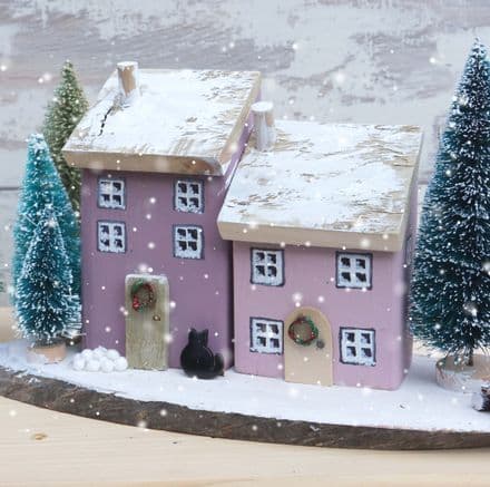 Mulberry Cottages Festive Wooden Ornament