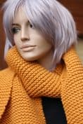 Mustard Yellow Chunky Wool Scarf