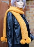 Mustard Yellow Chunky Wool Scarf