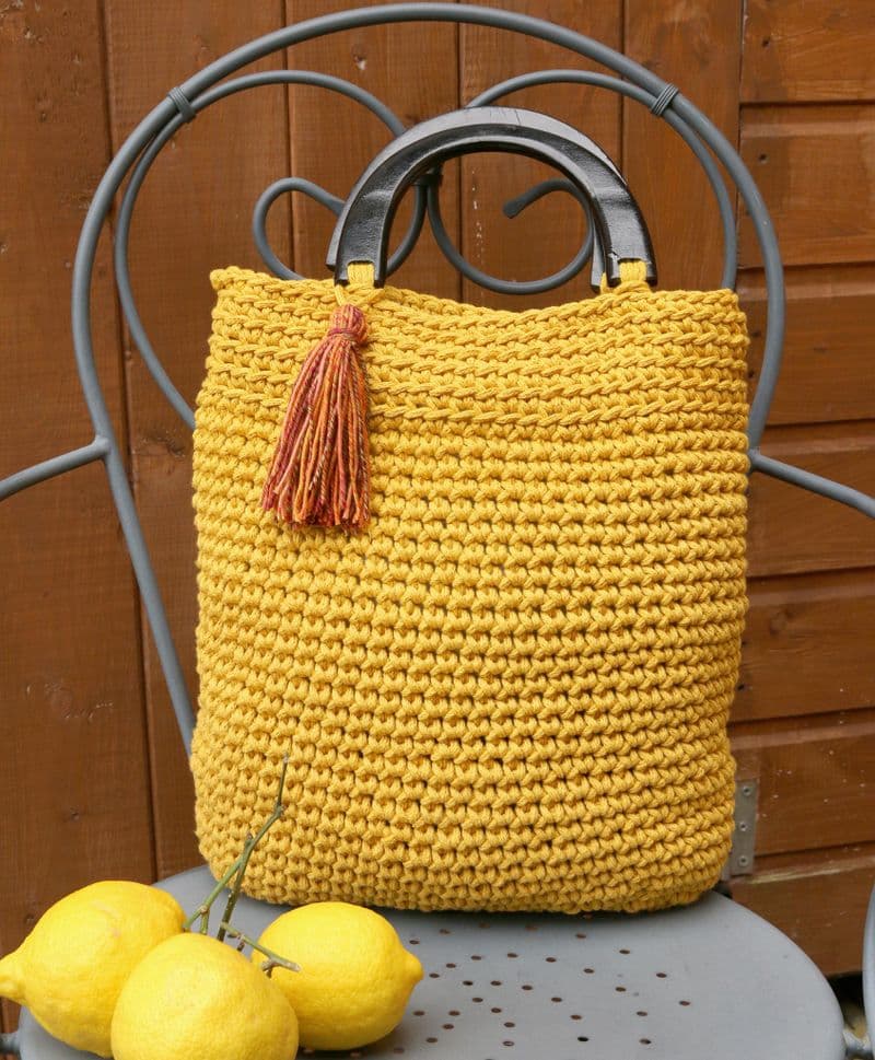 Mustard Yellow Crochet Bag