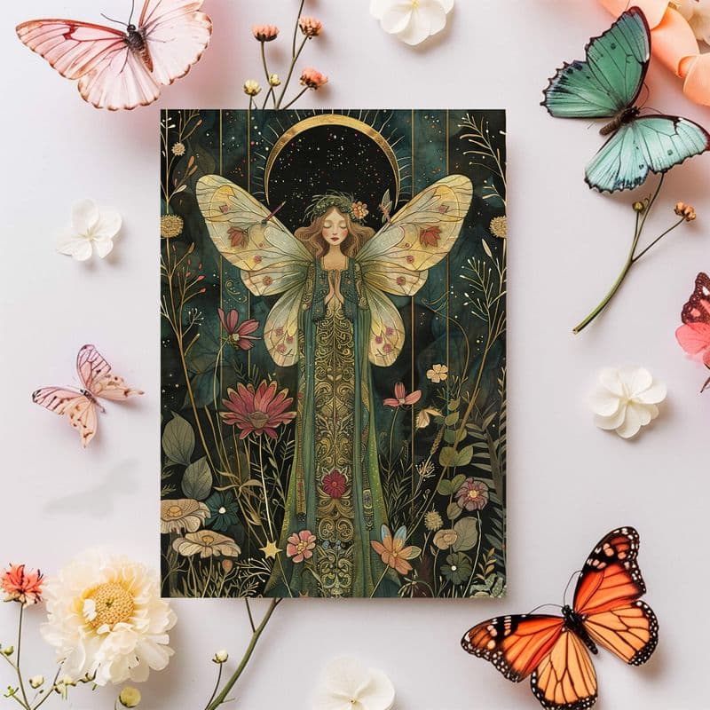 Mystical Angelic Fairy Greetings Card