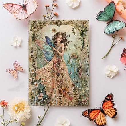 Mystical Fairy Mid Summer Night Greetings Card