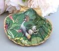 Natural Shell Jewellery Dish  with Tropical Bird Design
