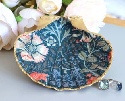 Natural Shell Jewellery Dish with William Morris Compton Design