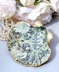 Natural Shell Jewellery Dish  with William Morris Pimpernel Design