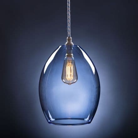 Pale Blue Glass Pendant Light