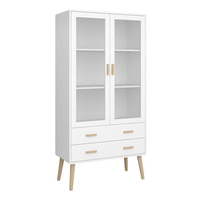 Pavona Display Cabinet in White