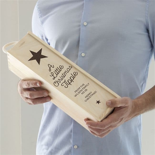 Personalised Christmas Wine Box