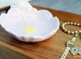 Pink Flower Trinket Dish