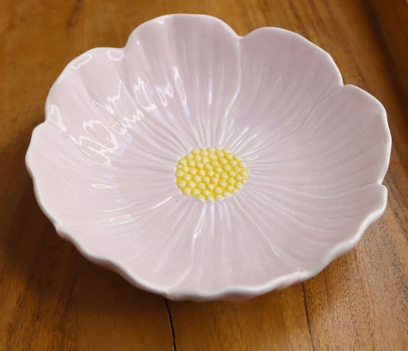 Pink Flower Trinket Dish