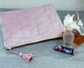 Pink Velvet Cosmetic Bag