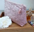 Pink Velvet Cosmetic Bag