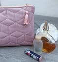 Pink Velvet Cosmetic Bag