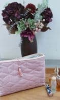Pink Velvet Cosmetic Bag