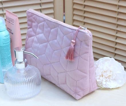 Pink Velvet Cosmetic Bag