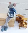 Plush Sitting Mouse George