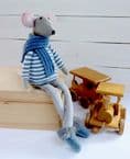 Plush Sitting Mouse George