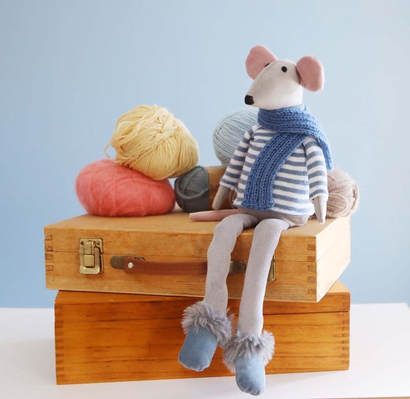 Plush Sitting Mouse George