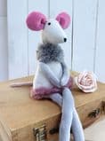 Plush Sitting Mouse Maisie